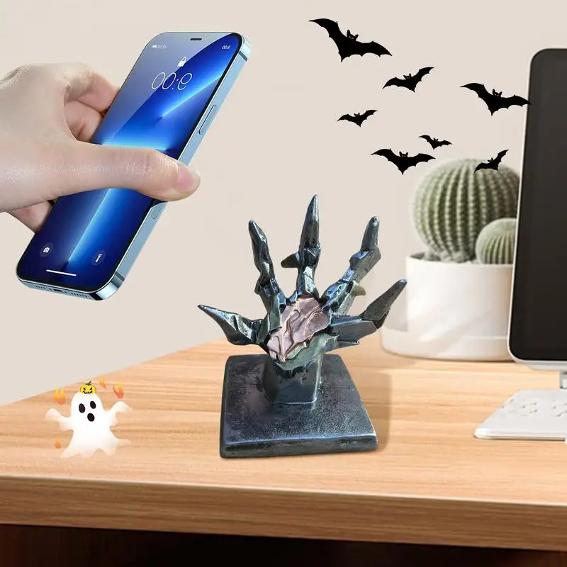 Скелет Рука Хэллоуин Декор Готическое Украшение Дома Держатель Телефона
