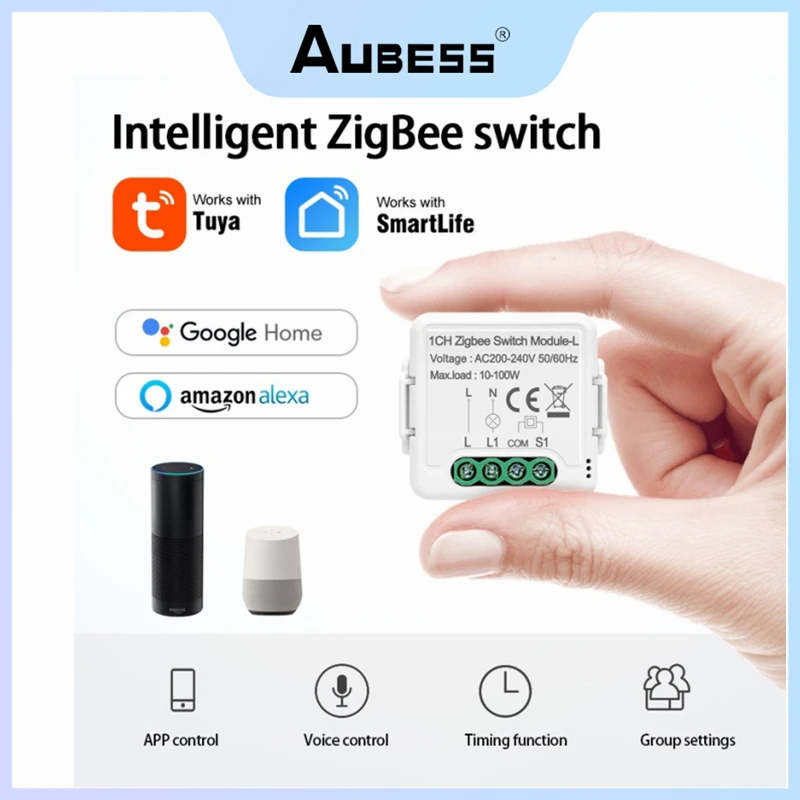 

ZigBee Smart Light Dimmer Module Switch Module Smart Life Tuya Remote Control Work With Alexa Google Home 1/2/3 Way Switch