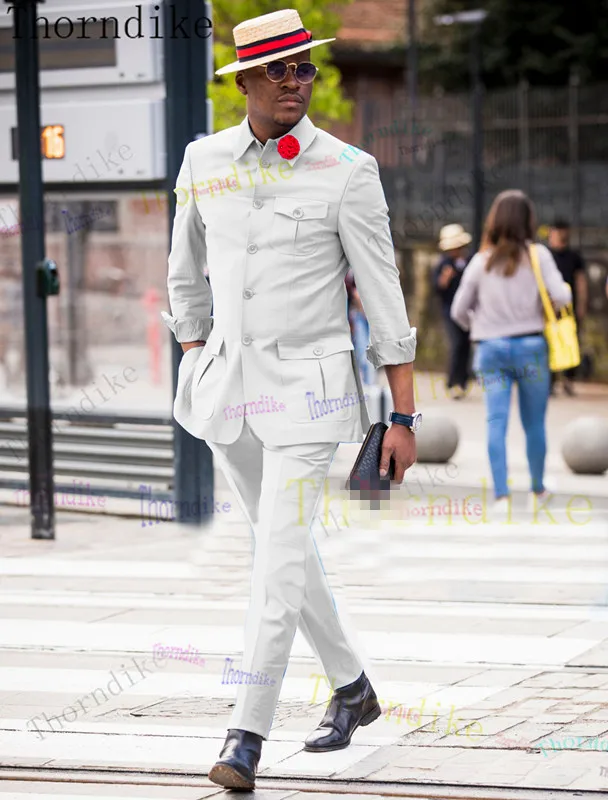 

Thorndike Male Wedding Groom Slim Fit Standerd Size Blazer Set Tuxedo(Jacket+Pant) Men Suit Chinese Style Stand Collar Blazer