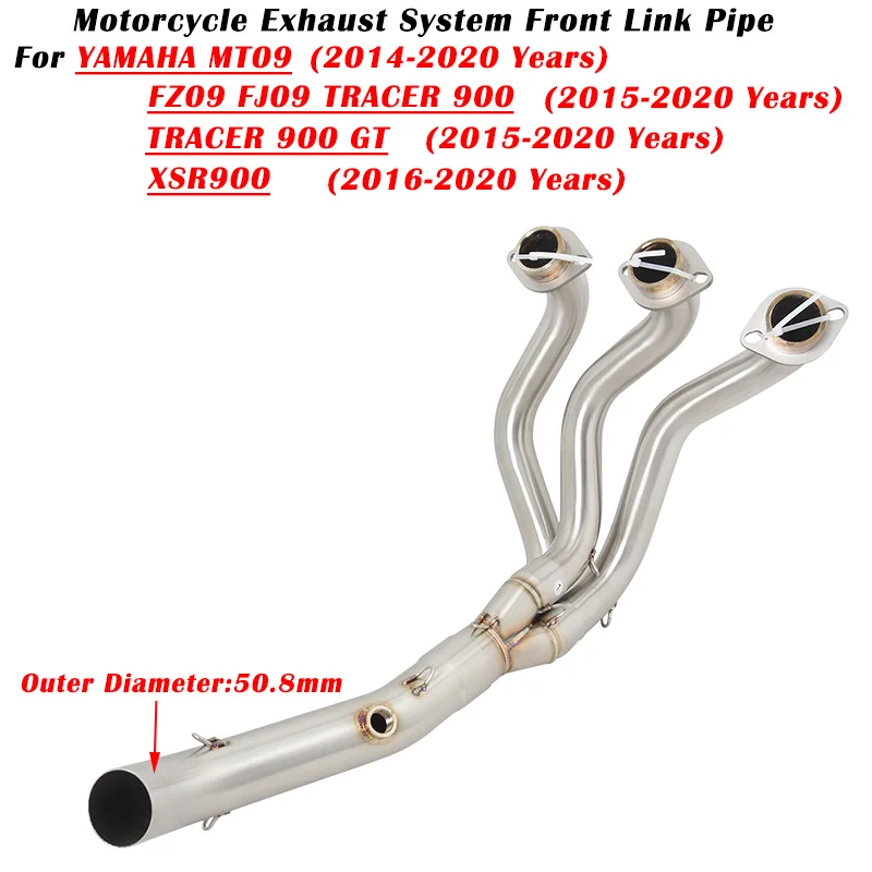 

For YAMAHA FZ FJ MT 09 MT09 FZ09 FJ09 XSR900 XSR TRACER 900 GT Motorcycle Exhaust Escape System Modified Muffler Front Link Pipe