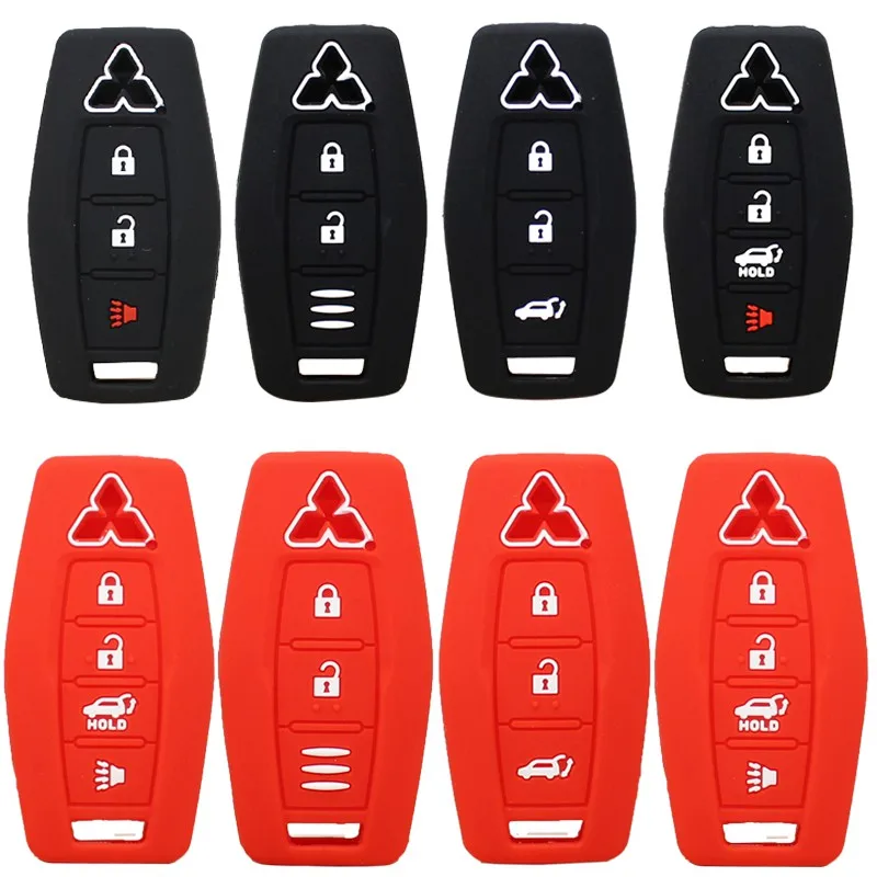 

Xinyuexin Silicone Car Remote Key Cover Case Shell Fob for Mitsubishi Outlander 2021 2022 2023 Smart 2/3/4 Buttons Protector