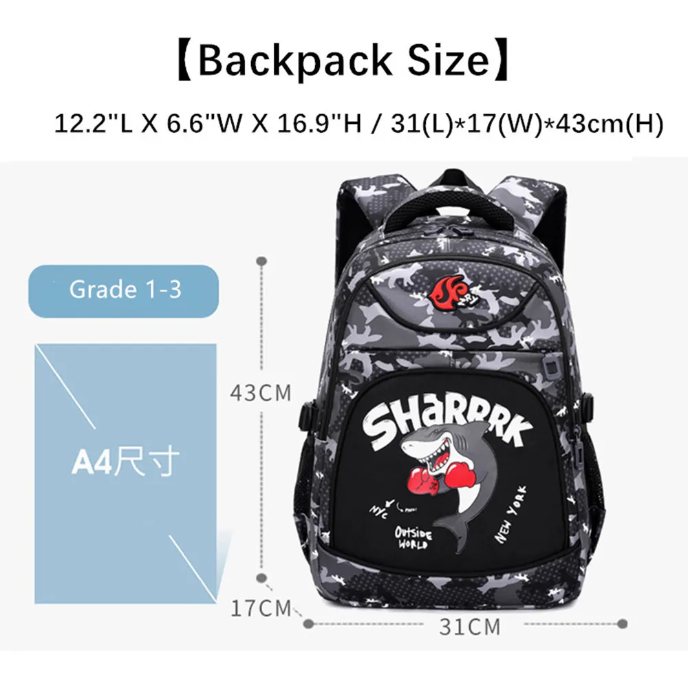 Cartoon Kids Backpacks for Boys Girls Primary School Backpack Kindergarten Bookbags Lightweight Casual Daypacks Mochila Infantil