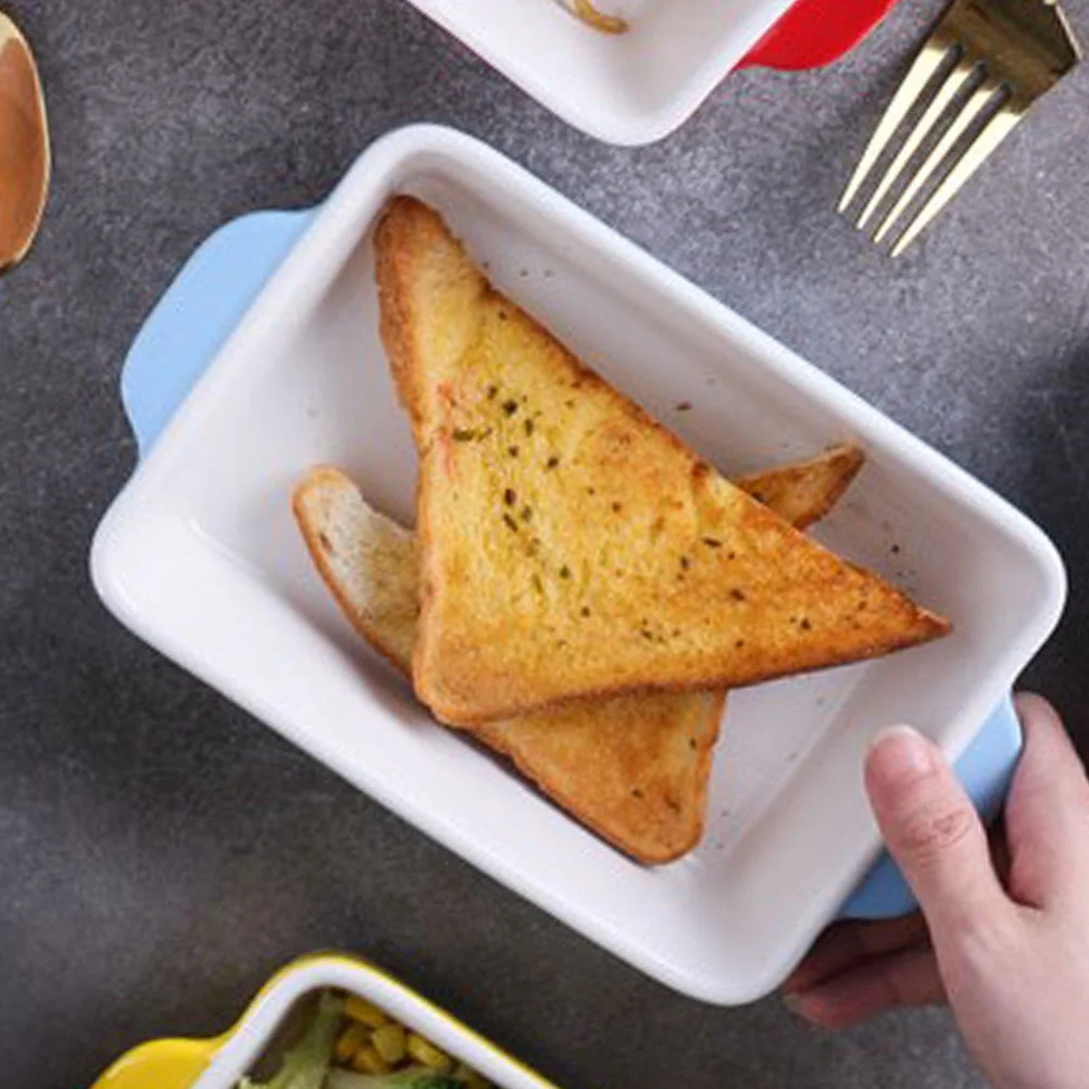 

Ceramic Baking Dish Pan Rectangular Oven Casserole Tray Roasting Bakeware Dishes Pottery Cake Loaf Bread Lasagna Porcelain