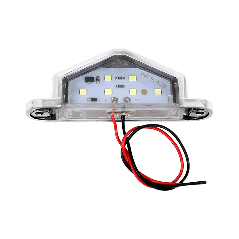 12-30 в 6 светодиодов 24 В подсветка номерного знака грузовика освещение прицепа трактора RV ATV грузовика 12 В автофургон номерной знак лампы аксессуары