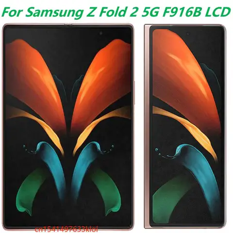 ЖК-дисплей AMOLED 7,6 дюйма для Samsung Z Fold 2, дисплей с рамкой и дигитайзером в сборе, детали Z Fold 2 F916B, замена дисплея