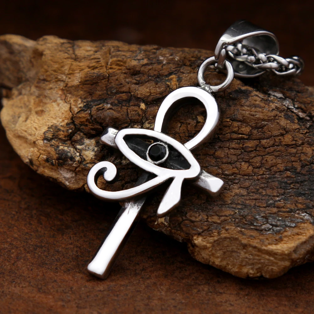 Винтажная Подвеска из нержавеющей стали в форме глаза хора для мужчин ожерелье