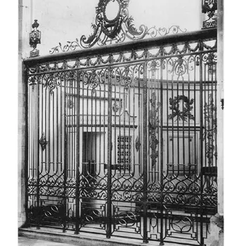 European Classic Luxury Wrought Iron Gates Manufacturer China Garden Villa Driveway Door Fence Supplier