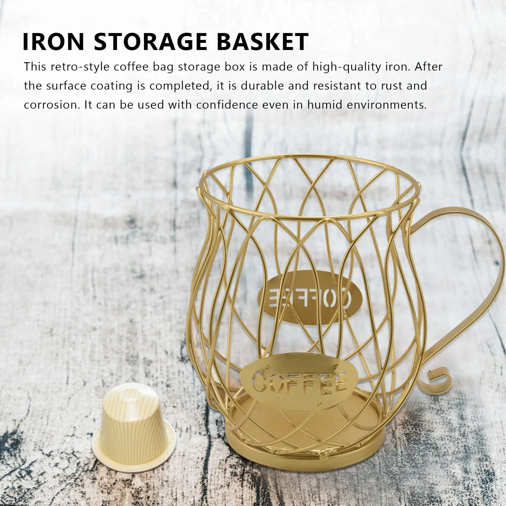 

Coffee Capsule Pod Storage Basket,Countertop Kitchen Storage Holder for Tassimo,Nespresso,Dolce-Gusto