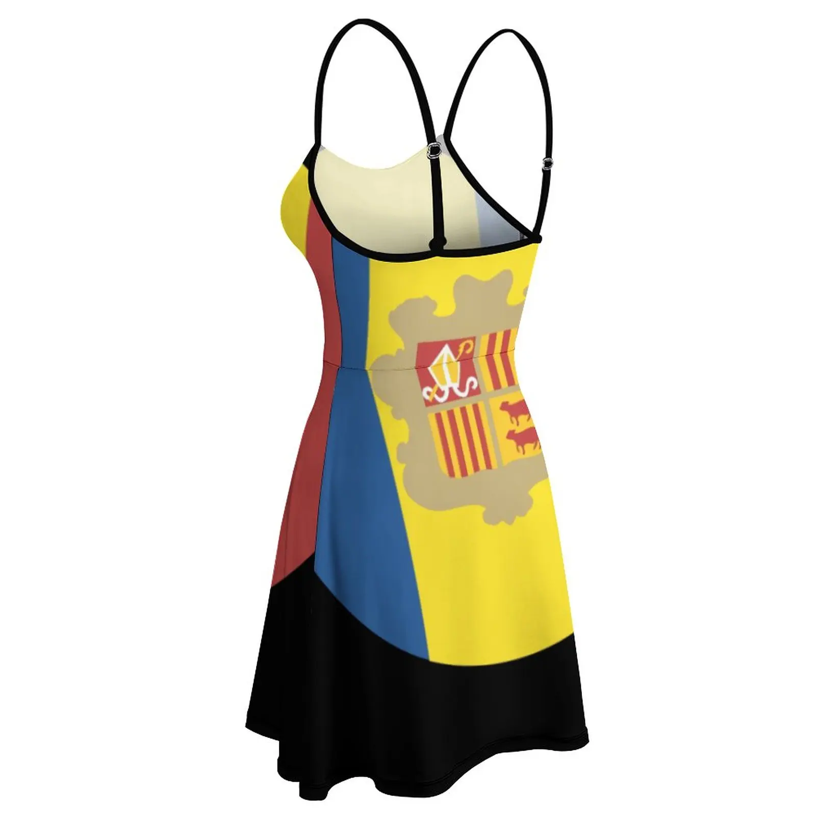 Женское платье на бретельках уникальное сексуальное с графическим принтом для