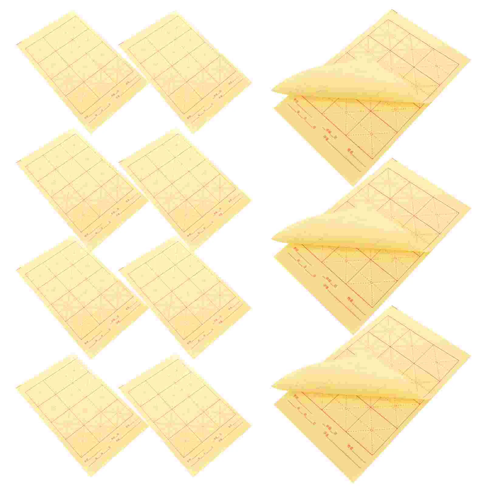 

90 Sheets Grid Rice Paper Practical Xuan Calligraphy Writing Supplies Professional Hand Made