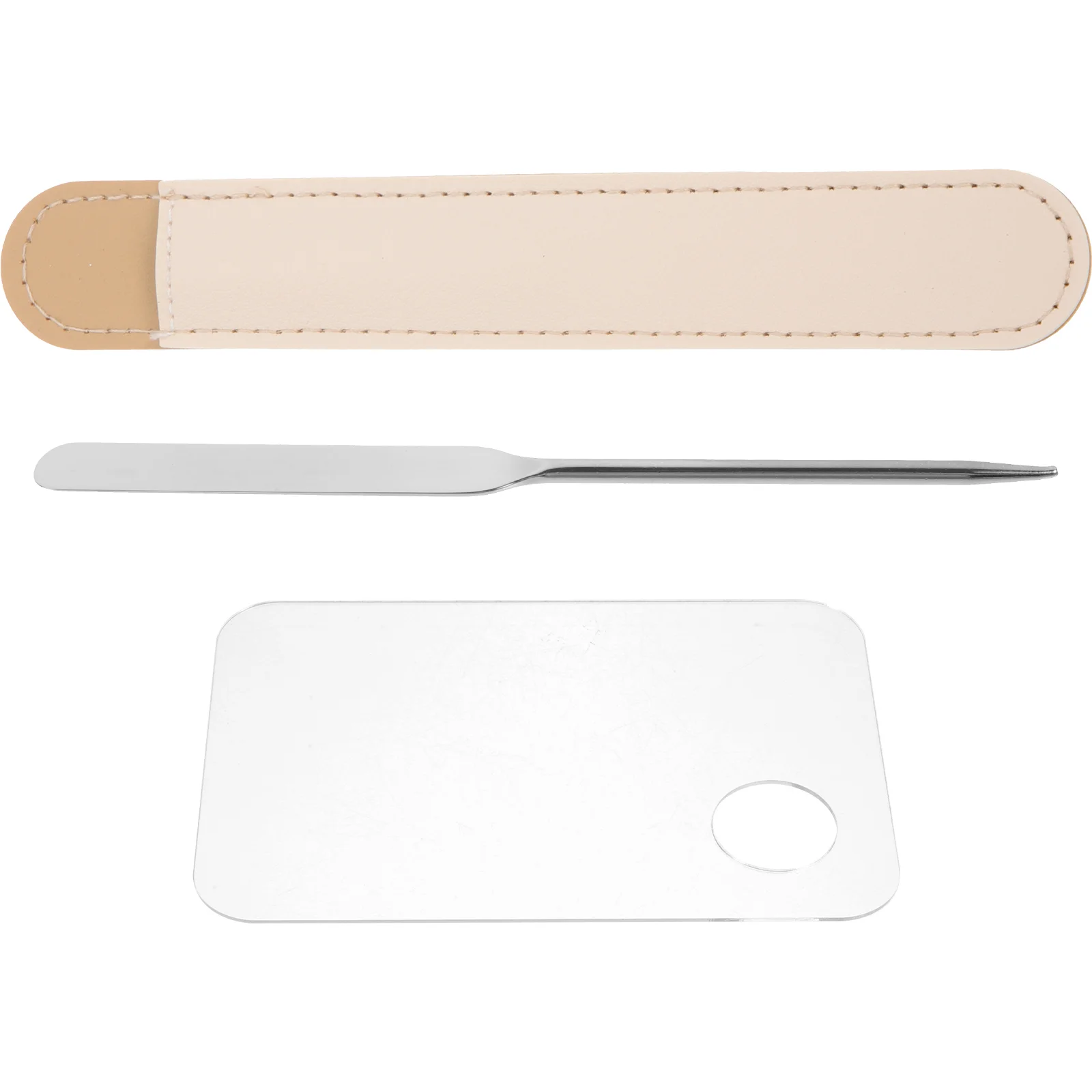 

Palette Stick Make Pallet Mixing Spatula Makeup Tools Plate Stainless Steel