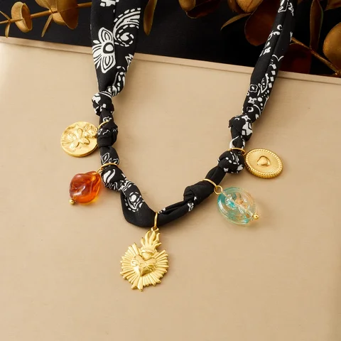 DIEYURO Золотое сердце ожерелье