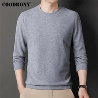 coodrony brand solid color o neck t shirt men clothing spring autumn new arrival classic fashion casual soft t shirt homme z5122