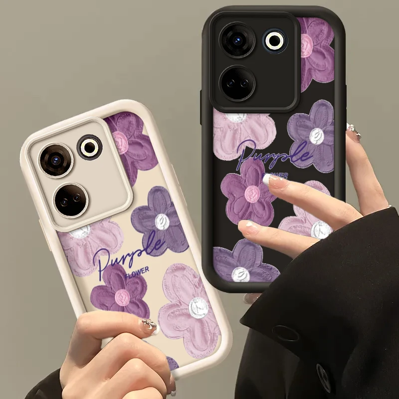 Чехол для телефона Funda Infinix Tecno Camon 20 / N20 Pro Florwer женский противоударный Модный чехол