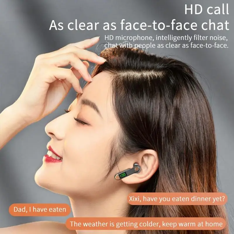 VAORLO бизнес наушники Bluetooth 5 2 гарнитура беспроводные цифровой дисплей сенсорная