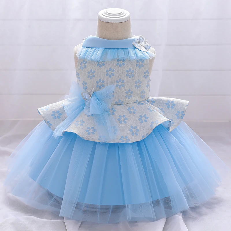 

Butterfly Embroidery Christening Princess Wedding Toddler Birthday Party Child Baptism Baby Girl Clothes Summer Dresses Vestidos