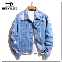 kenntrice ripped denim outwear casual streetwear trend mens jackets style clothing fashion youth stylish hip hop designer
