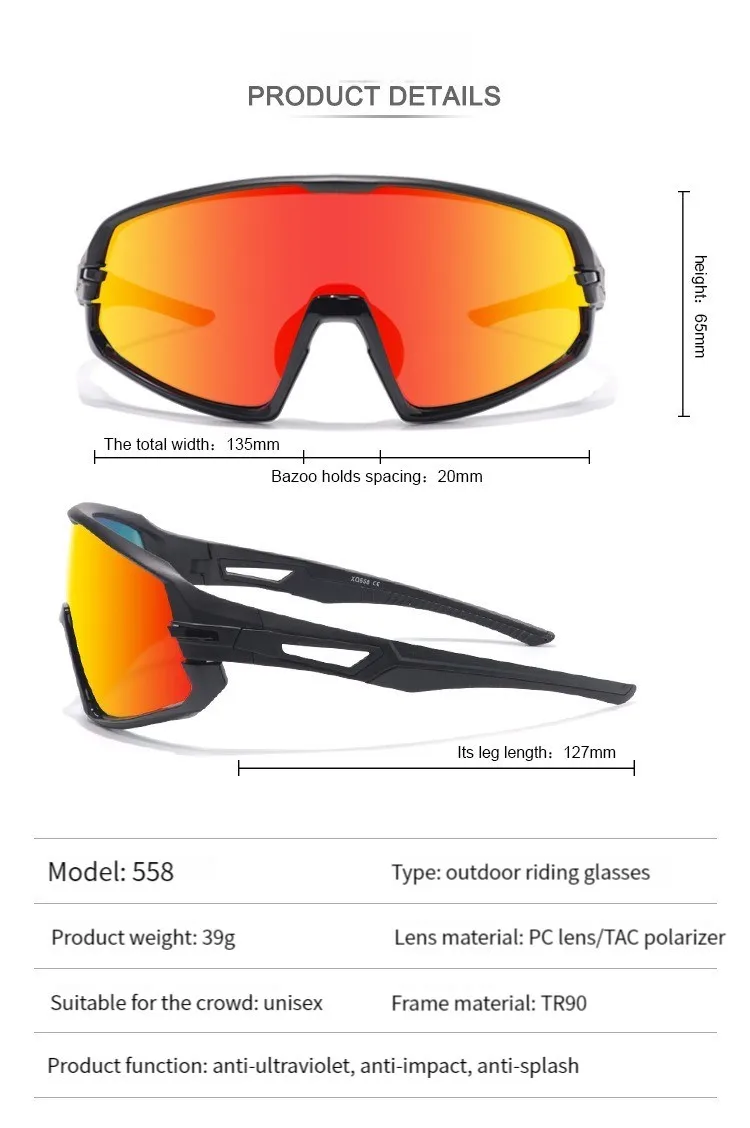 Sunglasses Trendy Glasses Cycling Designer Oculos De Sol Masculino Ciclismo Polarizadas Lentes Hombre Sport Gafas Men Fishing images - 6