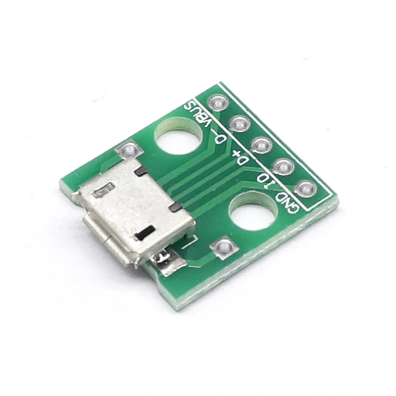 10 шт. адаптер MICRO USB Для DIP-адаптера 5-контактный женский разъем искусственная
