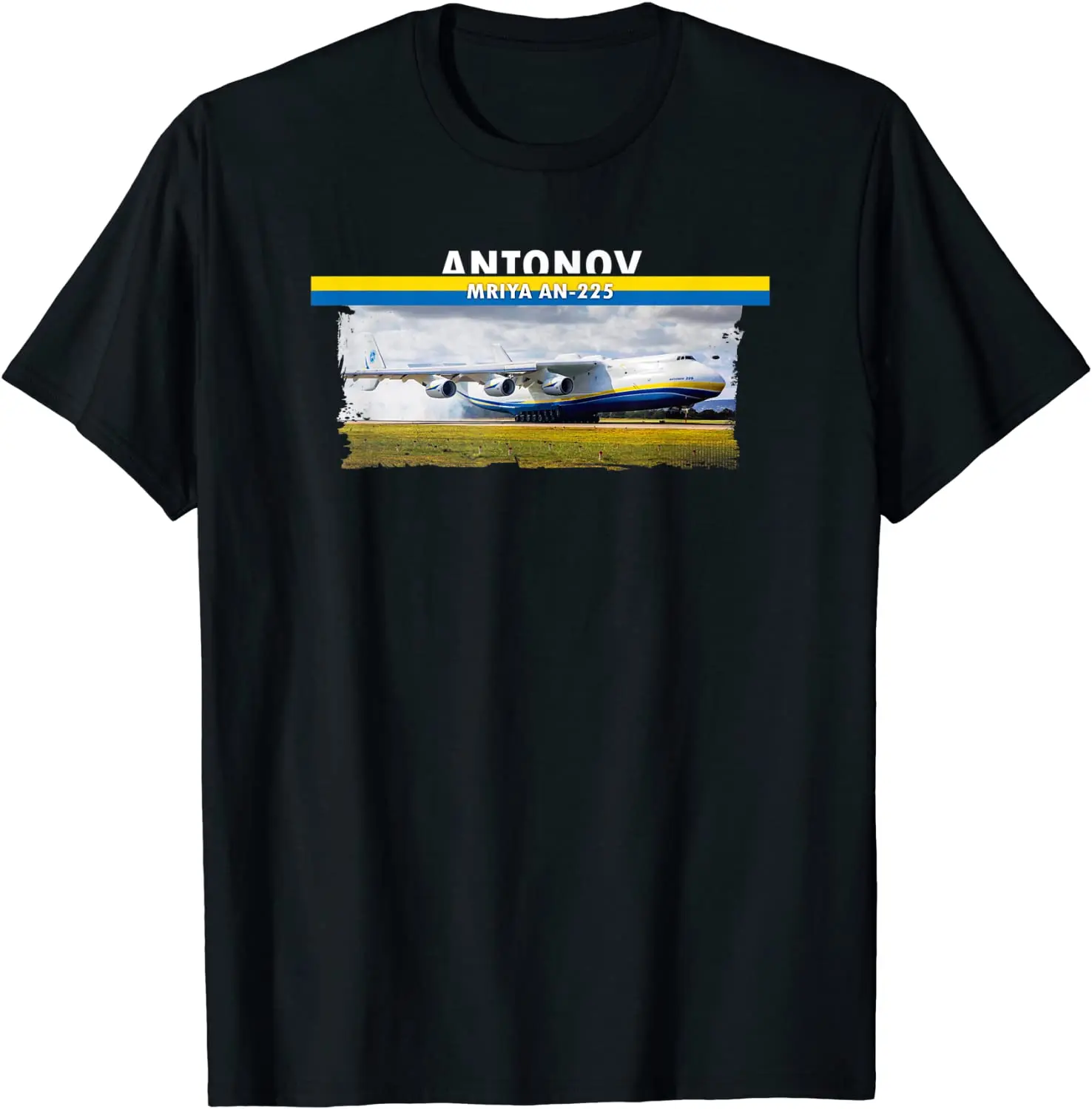 

Ukraine Antonov Mriya AN-225 Worlds Largest Cargo Aircraft T Shirt. Short Sleeve 100% Cotton Casual T-shirt Loose Top Size S-3XL