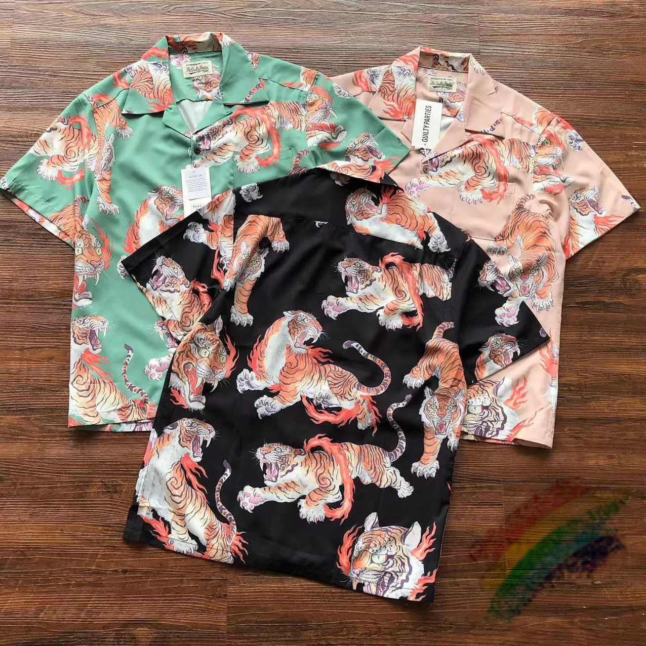 

Рубашка гавайская Пляжная с лацканами для мужчин и женщин, уличная одежда оверсайз с принтом тигра, мягкая футболка Марии, гавайская