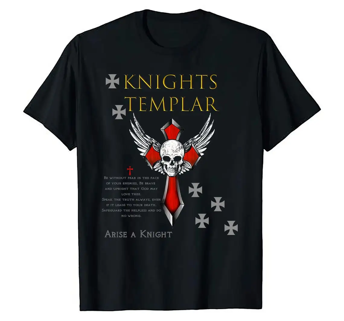 

Knights Templar Christian Warrior Religious Message Oath T-Shirt 100% Cotton O-Neck Short Sleeve Casual Mens T-shirt Size S-3XL