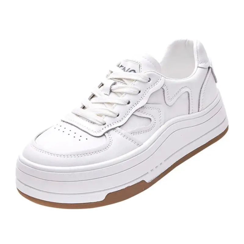 

Женские теннисные кроссовки, повседневная спортивная обувь на плоской подошве, белые дизайнерские Роскошные туфли из натуральной кожи для ...