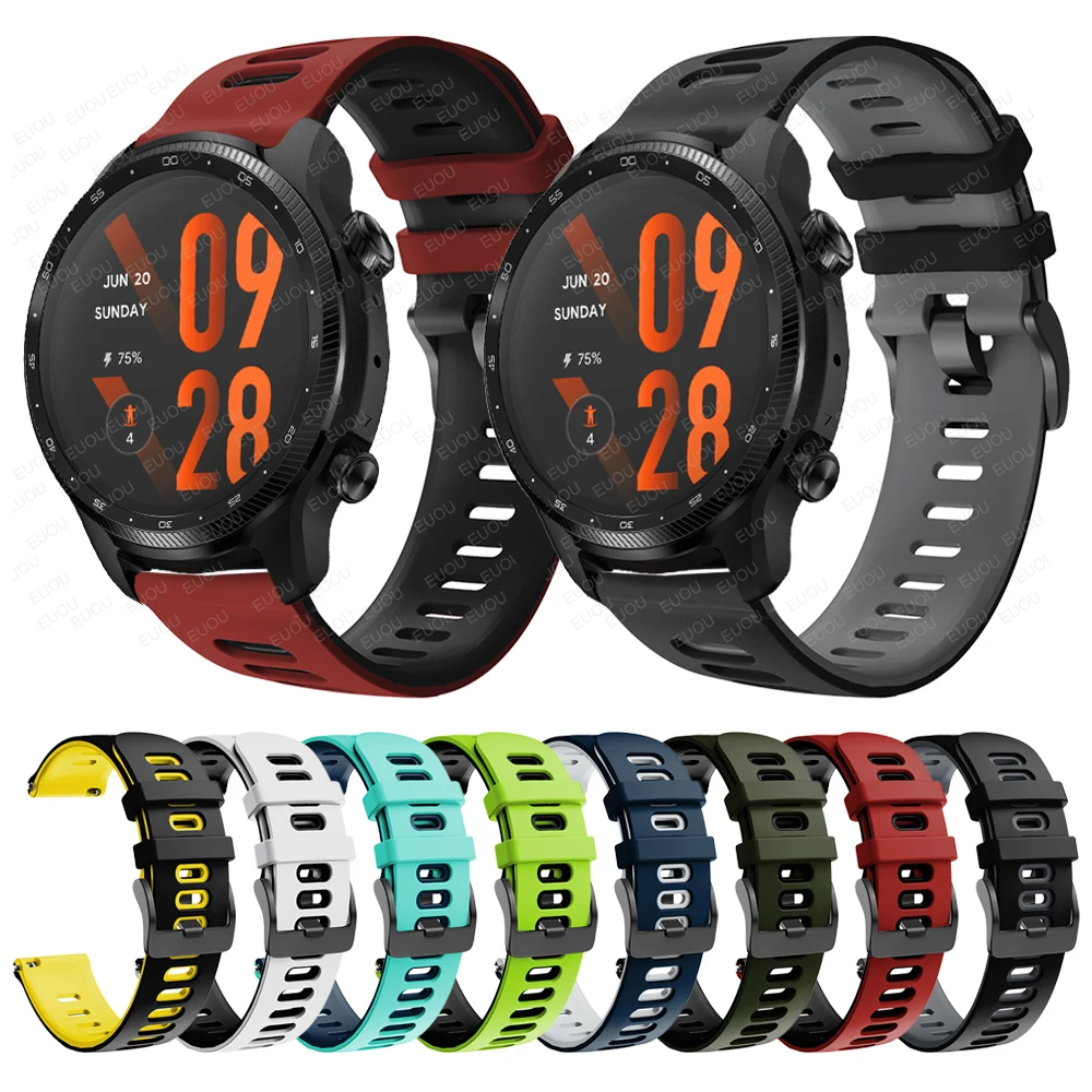 Easyfit Sport Silicone Band For TicWatch Pro 3 Ultra GPS Watch Strap For TicWatch E3/GTH Smartwatch Wristband Bracelet Watchband