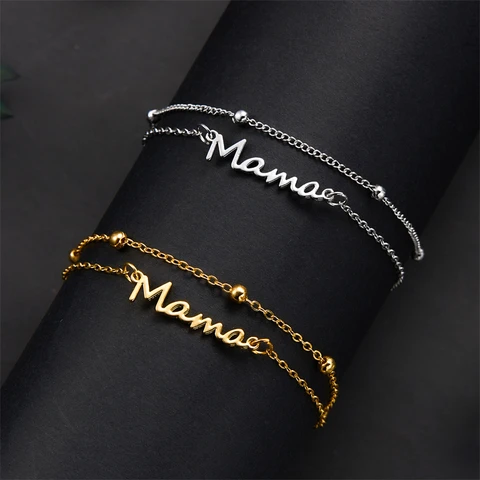 Браслет rinhoo из меди с подвеской "мама"