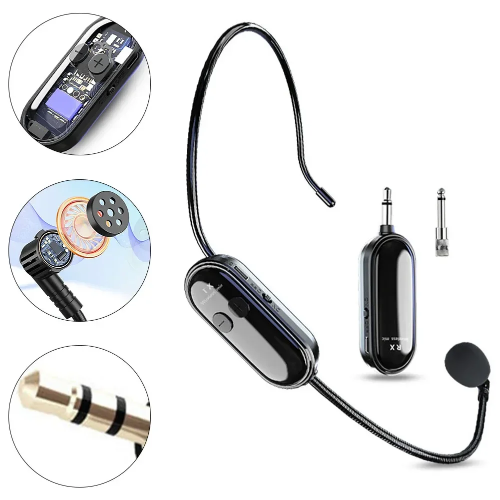 Беспроводная микрофонная гарнитура Plug &amp Play диапазон 30 м автоматическое