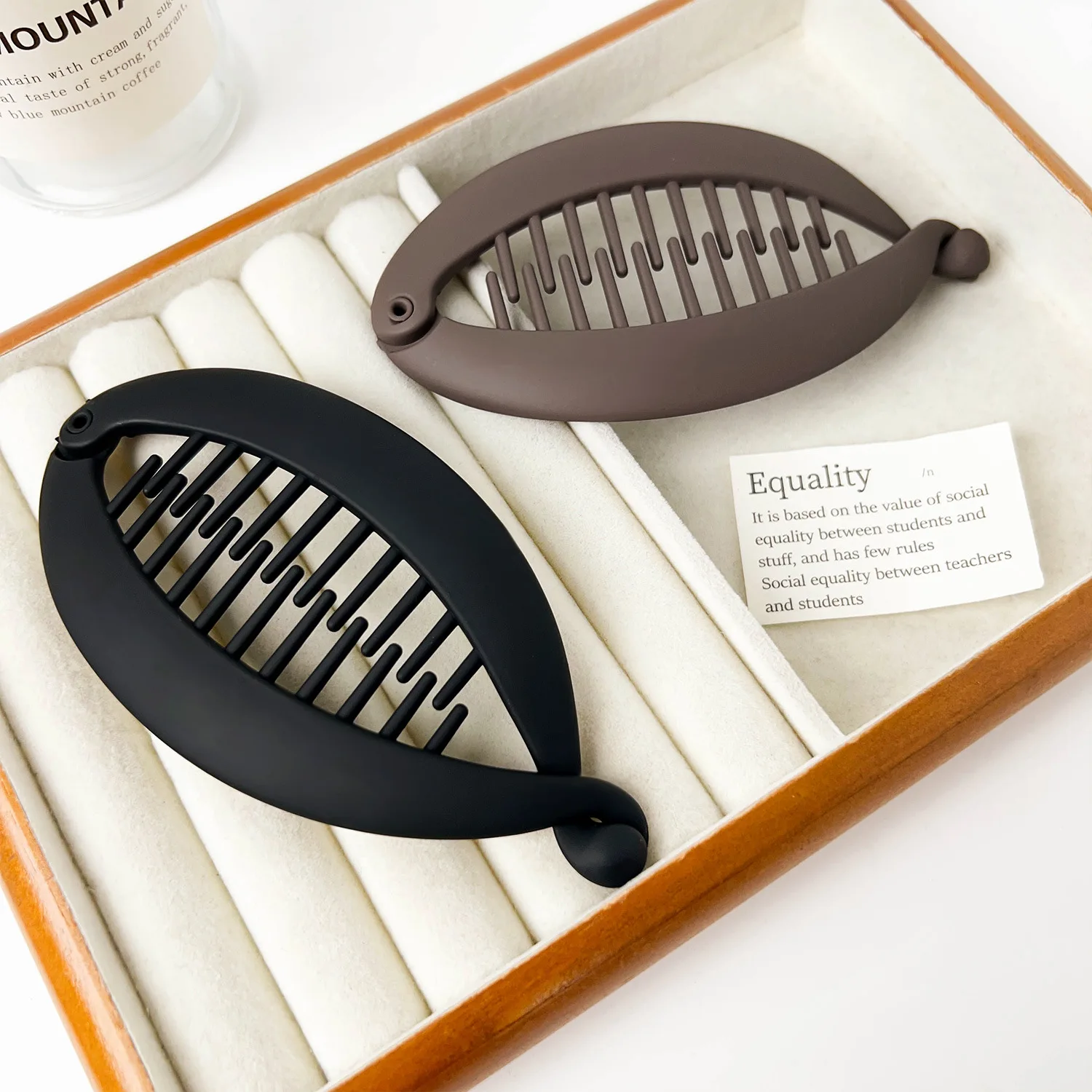 Матовая Заколка Для Волос Типа банан С Высокой Талией Вертикальный Захват