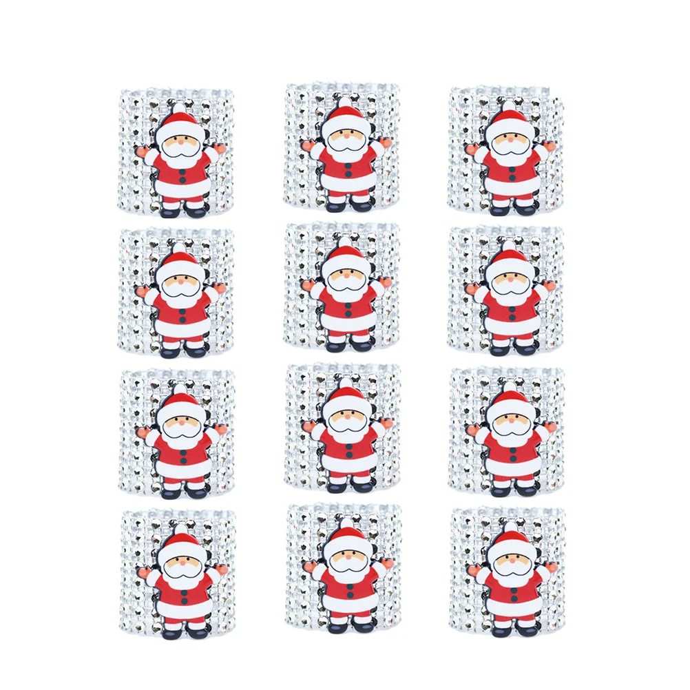 

Napkin Rings Ring Serviette Santachristmas Dining Table Holders Buckle Mini