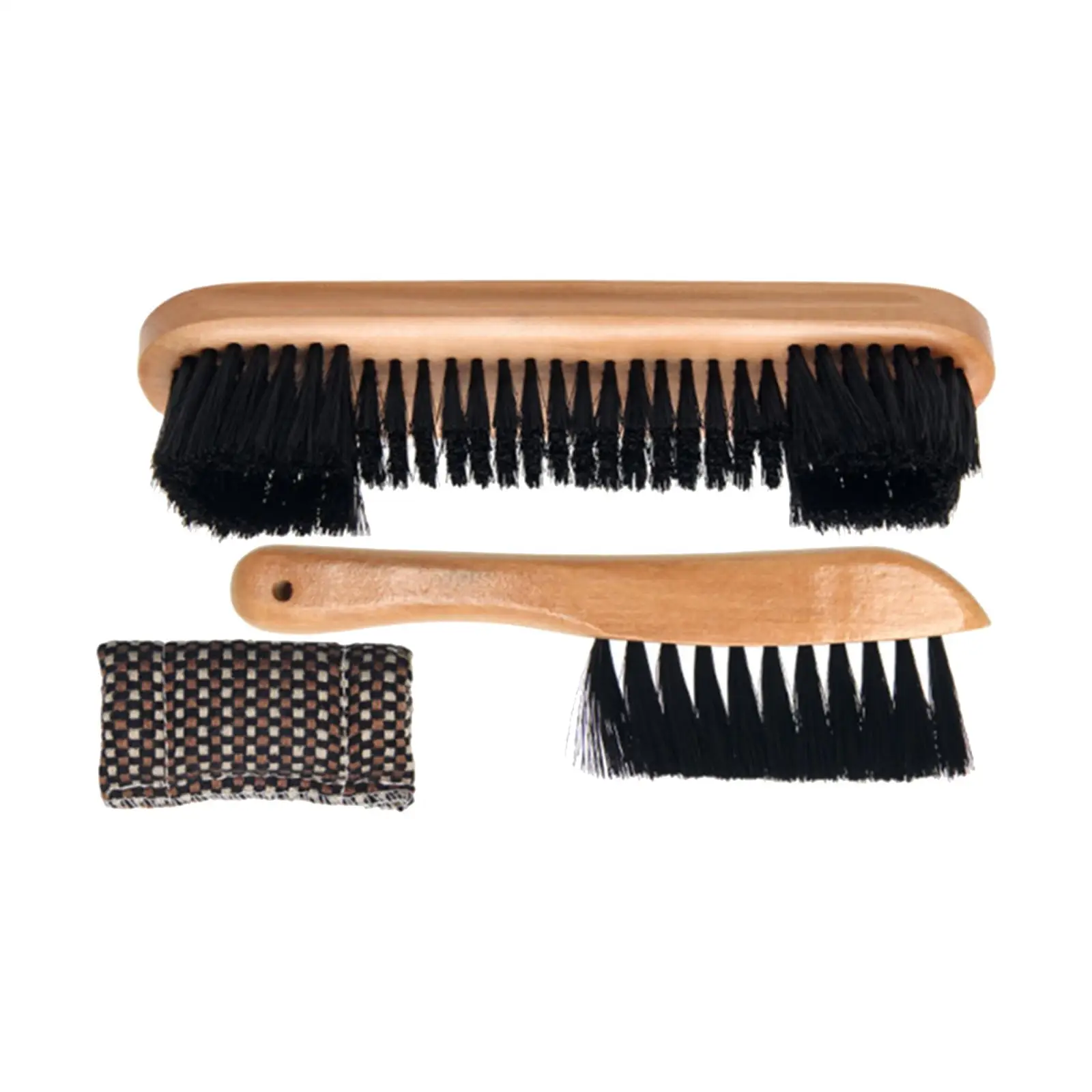 Wood Handle Pool Table Brush Set Cue Shaft Cleaner Cloth Snooker