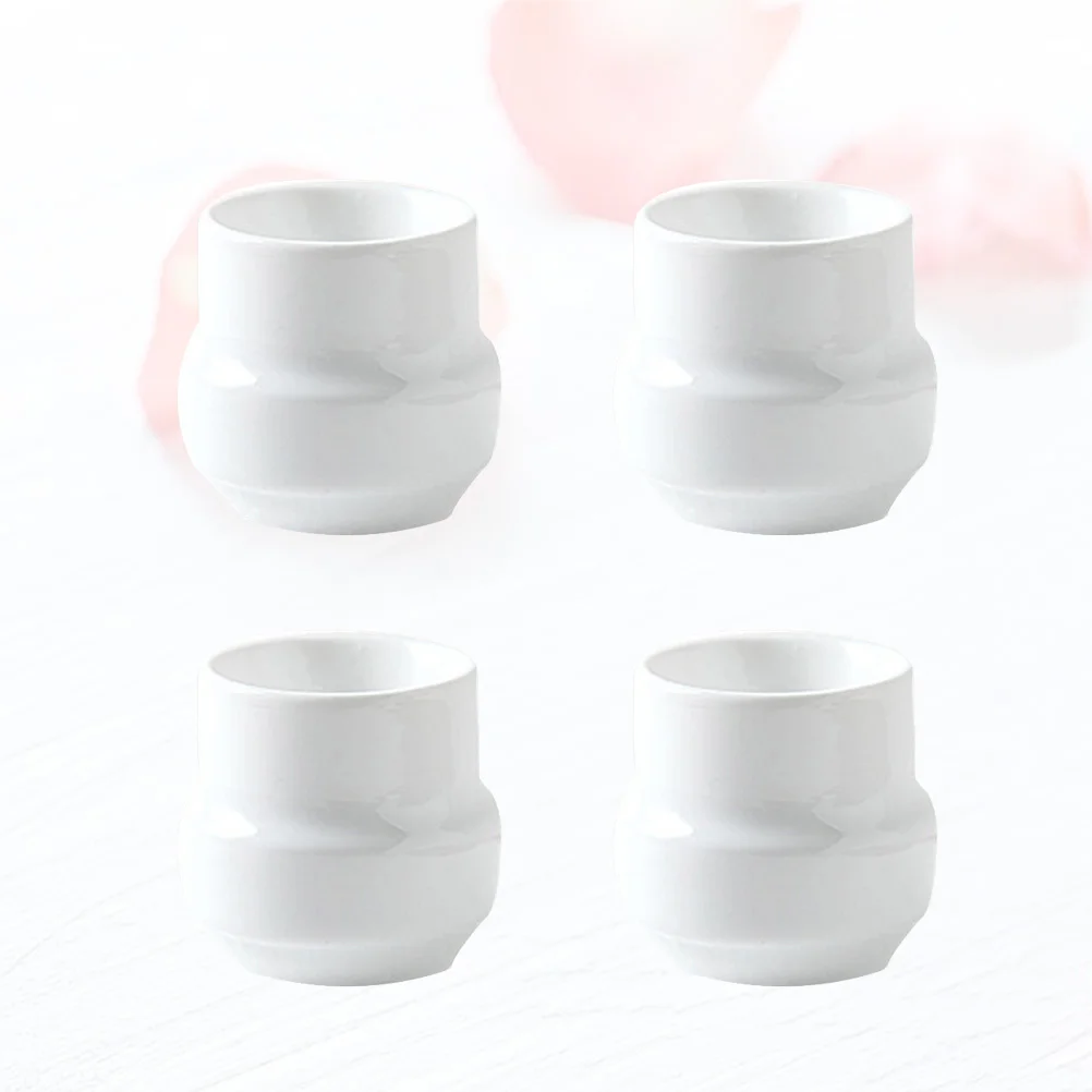 

4pcs Ceramic Egg Cups Boiled Egg Cup Holder Serving Egg Table Tray for Breakfast Brunch Home Kitchen Decoration