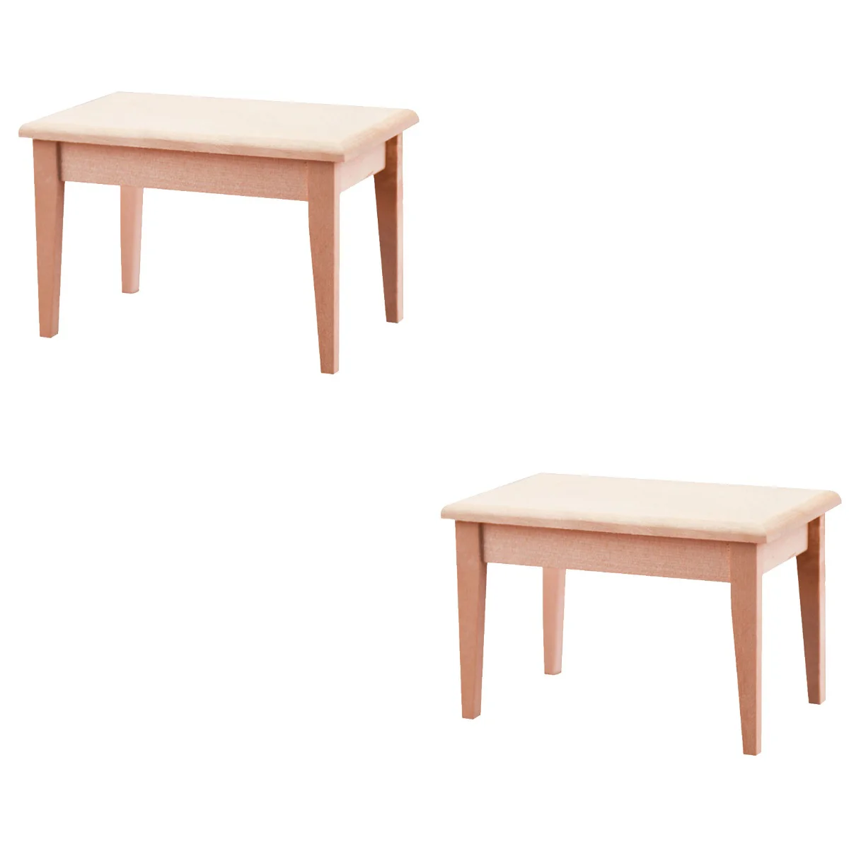 

2pcs 1/12 Mini Desk Simulated Table Toys Photograph Layout Props Wooden Ornaments for House Micro World
