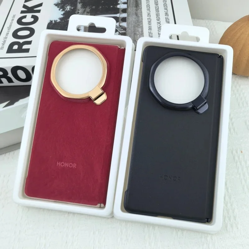 Фото BANERYPAK Роскошный чехол-подставка из полиуретановой кожи для Honor Magic V6, противоударная задняя крышка MagicV6 PNM-N49, тонкий защитный чехол для объектива №1
