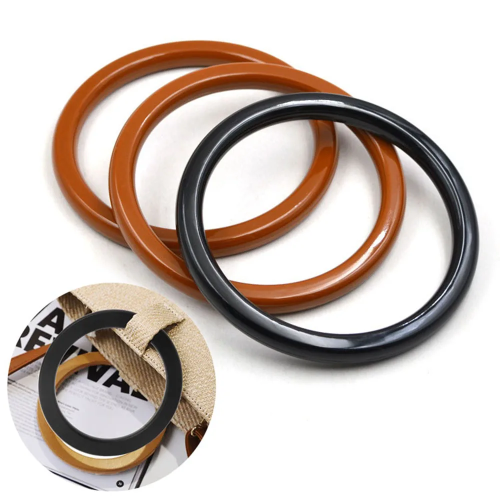 

Круглая ручка из смолы для вязаных сумок, ремешок для запястья, сумка, рама для кошелька, тканая сумка ручной работы «сделай сам», аксессуары для сумок, ручки