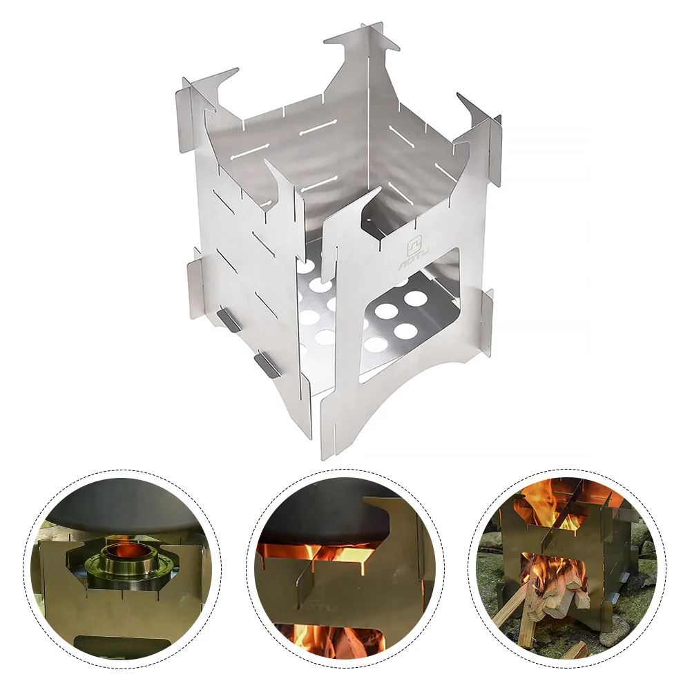 

Stove Camping Steel Foldable Wood Gas Outdoor Firewood Grill Stainless Portable Bbq Pinic Hiking Tent Camp Backpacking Shelters
