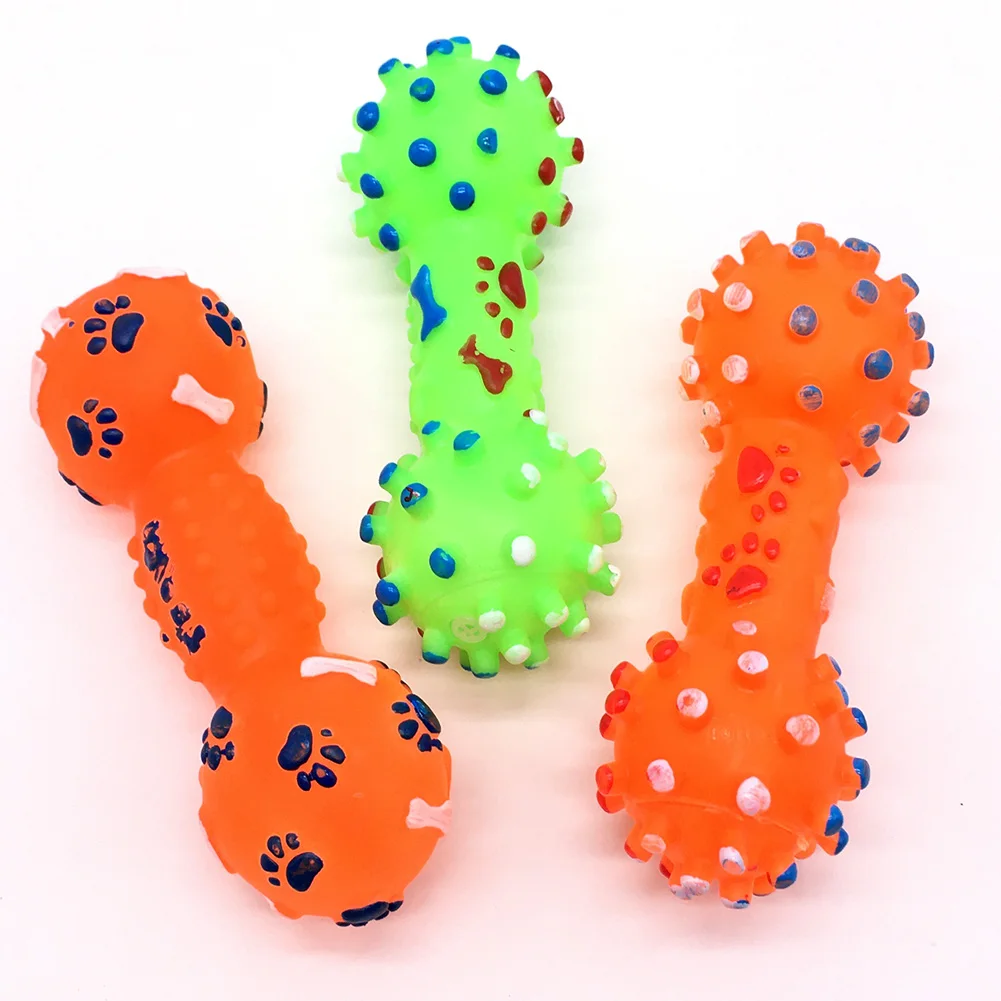 

Pet Molar Toy Non-toxic Rubber Bone Pet Chew Sound Toys Bite Resistant Puppy Clean Teeth Biting Squeaker Clean Teeth Toy