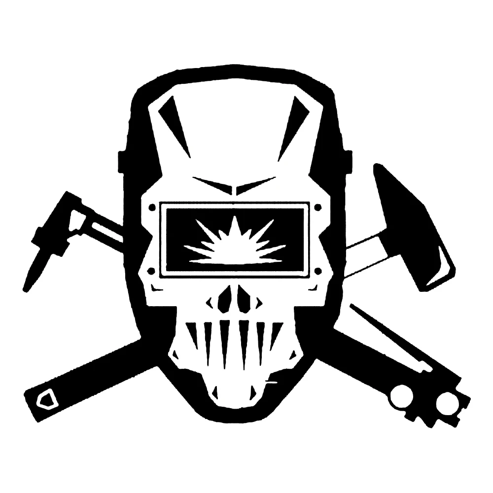 

Jpct Car Skull Welding Machine Car Stickers Cross Country Paper Diesel Car Motorcycle Auto Parts Decoration Car Fun Decal PVC