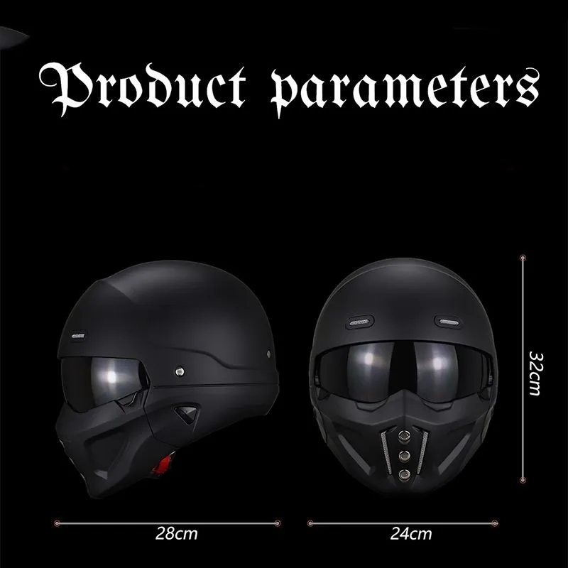 Cascos Moto Motorcycle Helmet Accessories Black Warrior Predator Full Helmet Motorbike Helmet DOT Motorcross Women Men CE enlarge