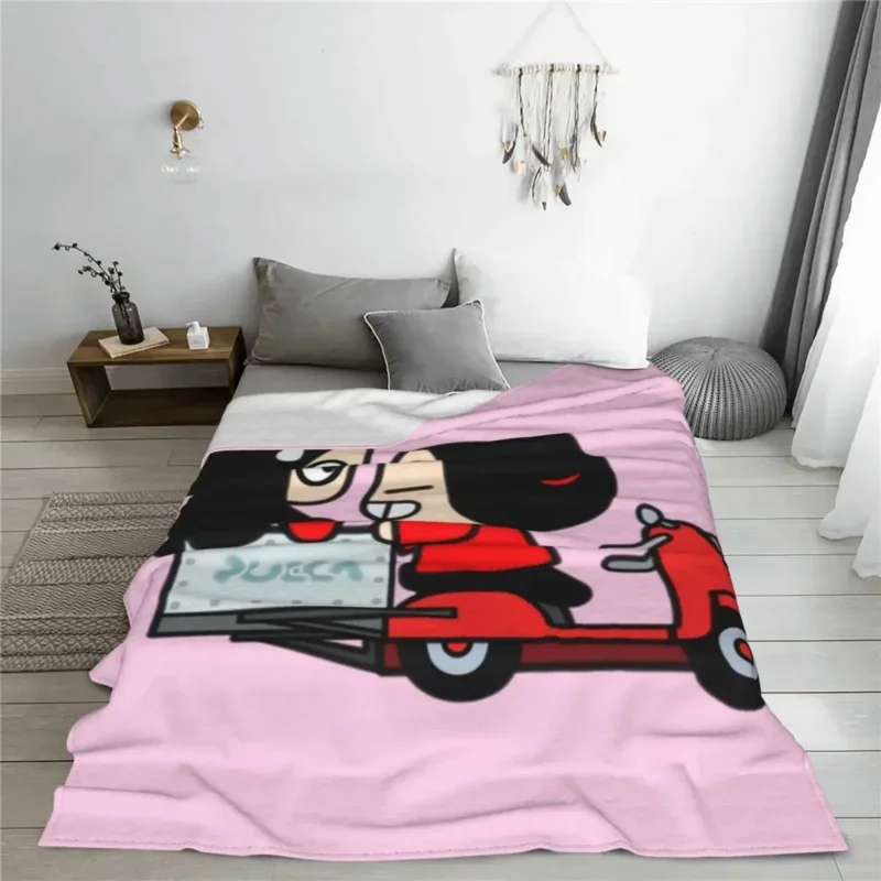 Милый чехол Pucca garu для одеяла корейские Мультяшные аниме флисовые покрывала