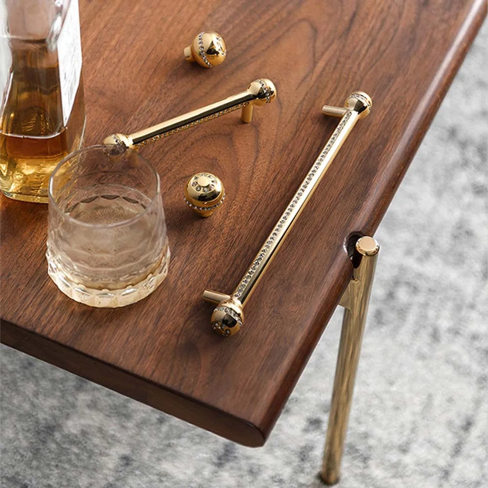 

Personality Creative Light Luxury Nordic Cabinet Door Diamond Handle Single Hole Round Square Drawer Wardrobe Door Handle Knobs