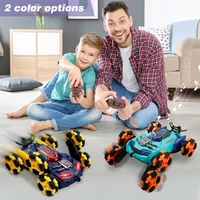 2 4g six wheel stunt remote control toy car off road drift and roll with light spray climbing car boy toys