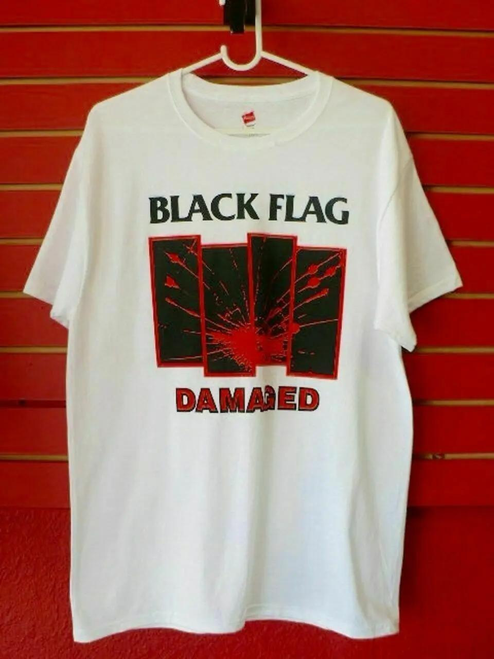 

Vintage BLACK FLAG Damage Music Band Rock T-Shirt, Vintage Cotton White Tee Gift