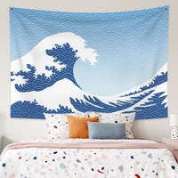 tapestry ukiyo e nautical charts simple wall hanging bohemian hippie planet psychedelic witchcraft bedroom aesthetics room decor