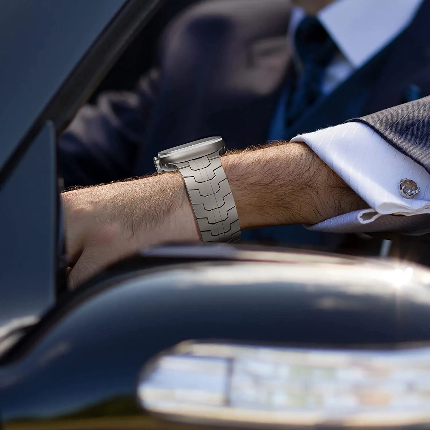 Titanium Colored Strap For Apple Watch Ultra 49mm 7 8 45mm 41mm  Stainless Steel Band iWatch Series SE 6 5 4 3 44mm 40mm 42mm