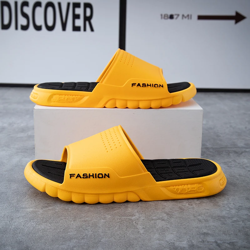 

Men's Home Platform Slippers Beach Slippers Men's Non-Slip Bath Slippers Outdoor Men's 2022 Summer Shoes Unisex Indoor Slippers