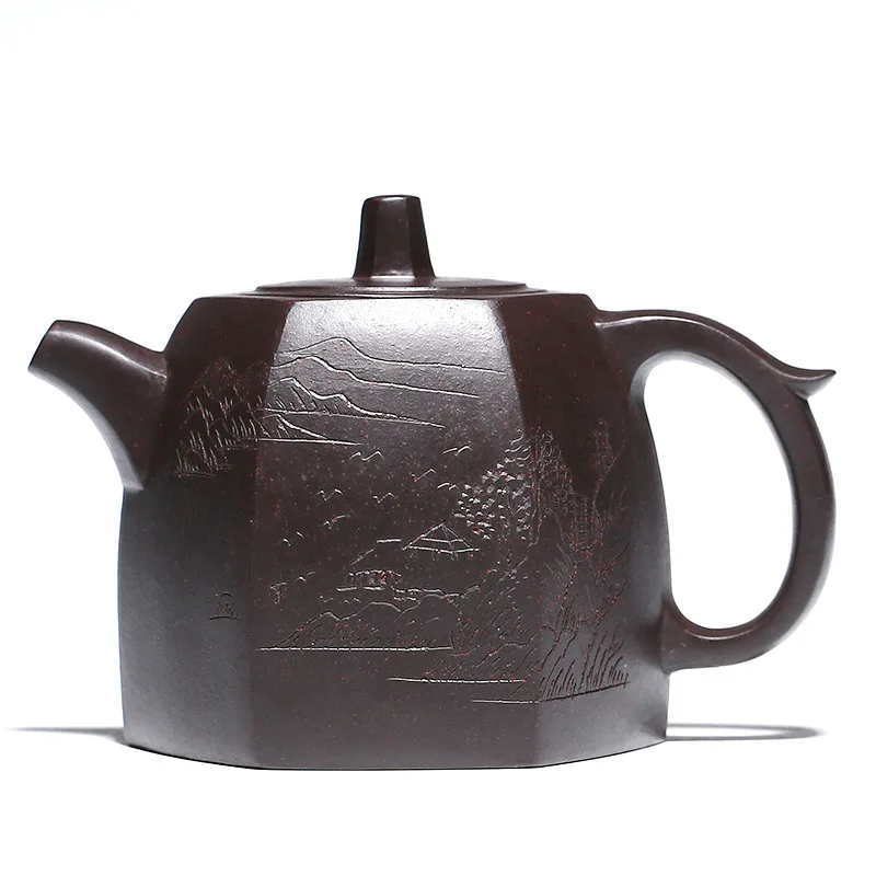 

Liufang Jinglan Teapot Zisha Teapot Yixing Handmade Pot Kung-fu Teaware Purple Clay Drinkware For Puer Green Black Chinese Tea