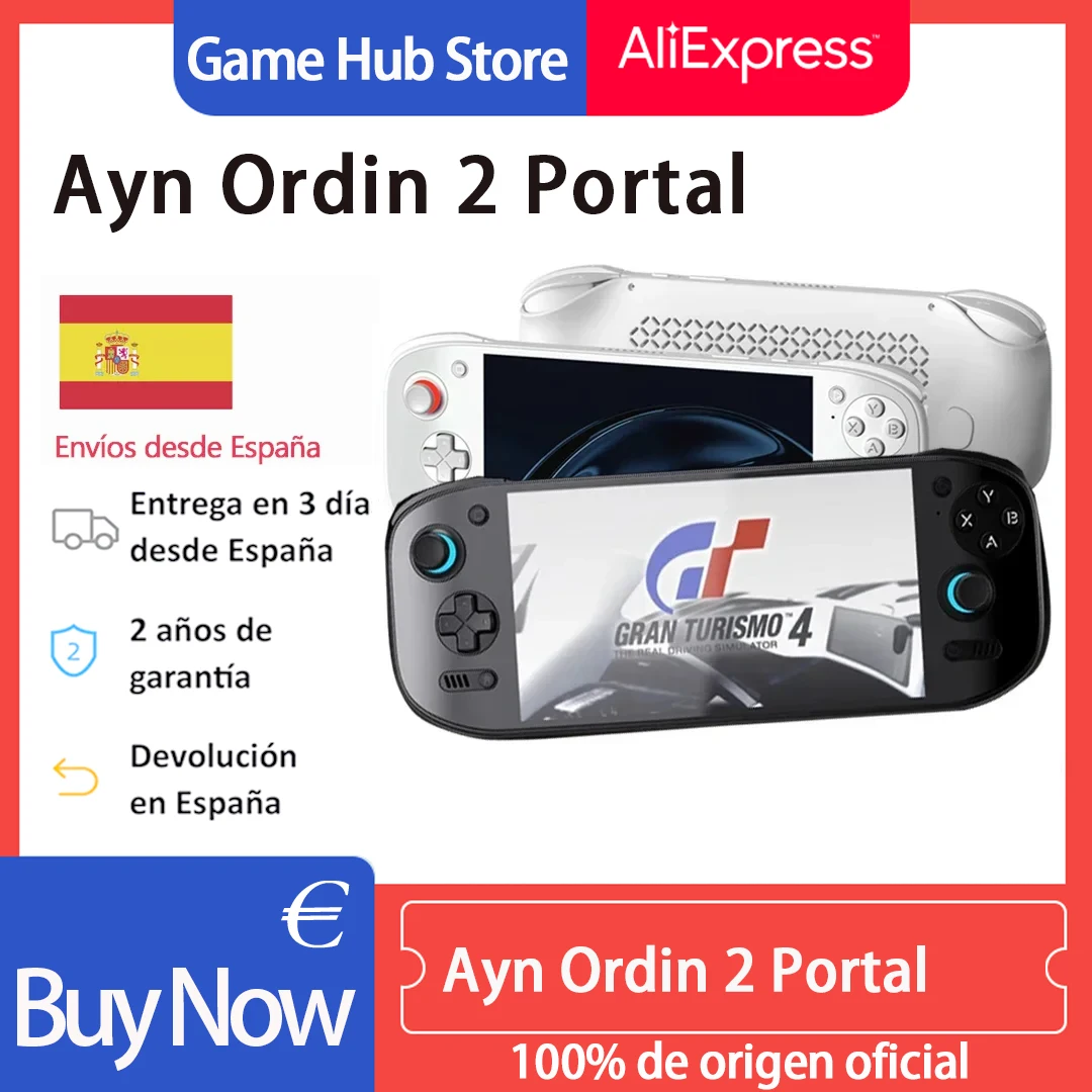 Consola portátil Ayn Odin 2, pantalla 7" 120 Hz, batería 8000 mAh, Snapdragon 8 Gen 2, 128 GB